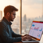 Sri Lankan web developer building an AI-ready website in Colombo office