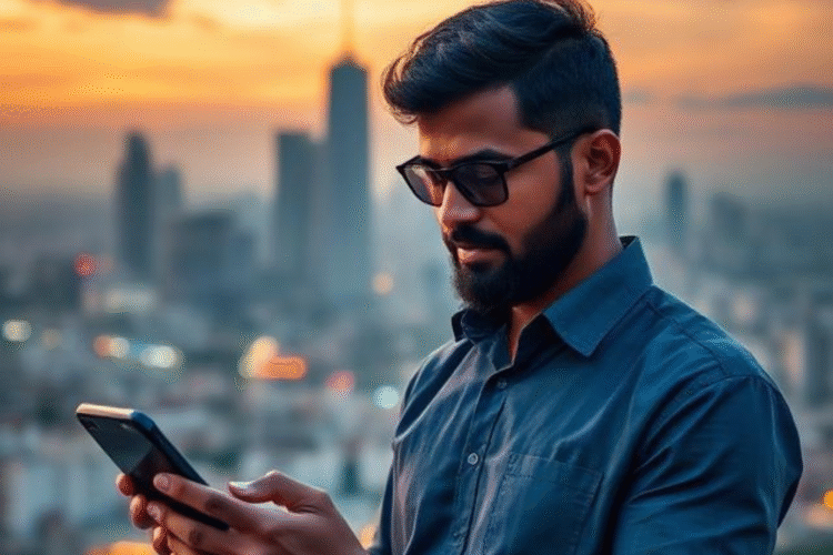 Mobile-friendly websites in Sri Lanka displayed on a smartphone